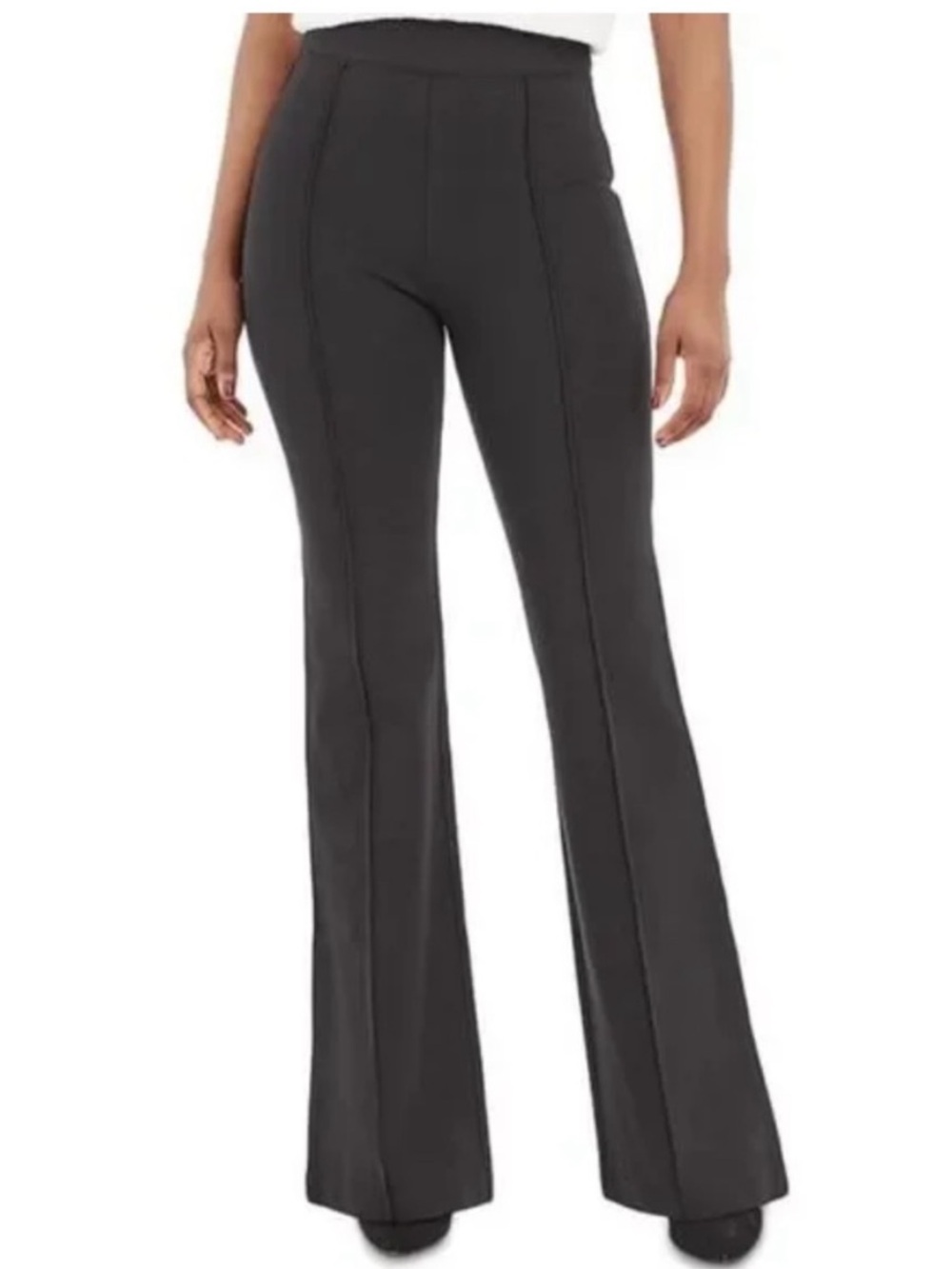 Spanx The Perfect Ponte Pant High Rise Flare Gray Womens Large